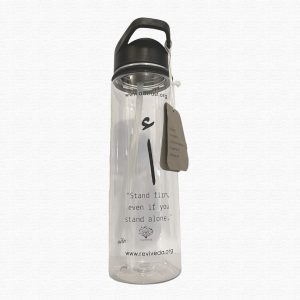 Rumi Water Bottle with Straw Black