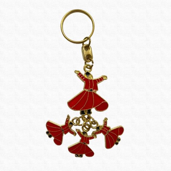 Red and Gold Whirling Dervish Keyring